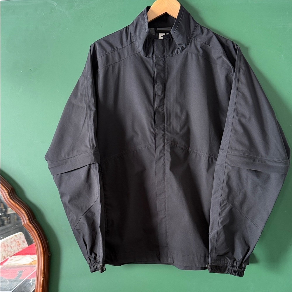 FootJoy DRYJOYS Convertible Arms Mens M Classic Black Windbreaker Golf